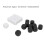 20 Pcs DIY Sticker Dice 16x16x16mm White/Black 2