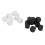 20 Pcs DIY Sticker Dice 16x16x16mm White/Black 9