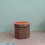 2Pièces Pouf Fruit Marron Pliable Siège Rangement 10