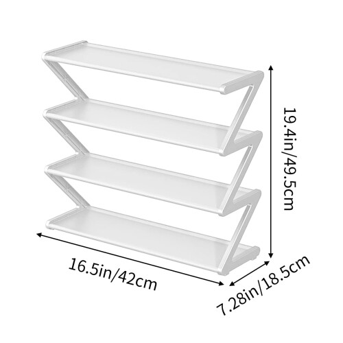 Πτυσσόμενη παπουτσοθήκη 16,5x7,28x19,4", στοιβαζόμενη οργάνωση για 2