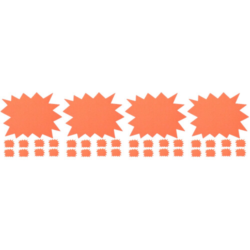 120Pièces Étiquettes Prix En Forme Explosion Papier Orange Pour 2