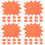 120Pièces Étiquettes Prix En Forme Explosion Papier Orange Pour 4