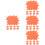 120Pièces Étiquettes Prix En Forme Explosion Papier Orange Pour 5