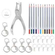 Heissschrumpffolien-Set mit 12 Farben, Buntstiften & Locher