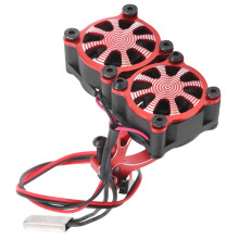 Monster Performance RC-koelventilatorsysteem met dubbele ventilator, 36 mm temperatuurgeregelde motorkoelplaat met thermische sensoren en