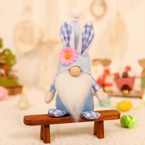 Easter tabletop couple doll set with apron dress 1
