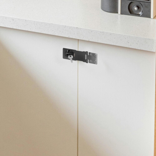 HEMOTON Cabinet Padlock Latch Lockable Door 1 Pack 1