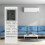 White ABS Air Conditioner Remote Control for Sanyo, 10m Range 1