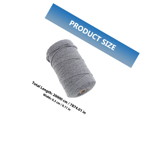 Baumwollseil Bunt Grau, Dekoratives Handarbeitsmaterial Für DIY 1