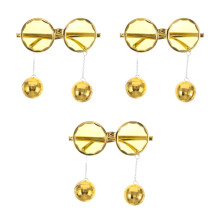 3Pcs Disco Ball Plastic Sunglasses Vintage Funny Glasses for Parties