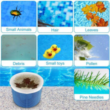 Paquete de 20 Calcetines para Espumadera de Piscina, Bolsas de Filtro, El Calcetín/Red/Protector Perfecto para Proteger Su Piscina Enterrada O Sobre