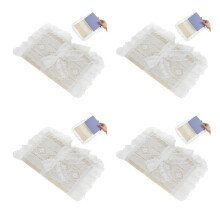 4St Beige Stoffen Boekhoezen Set - Beschermhoes Voor Boeken Thuis