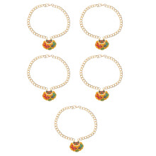 5Pcs Durable Metal Locking Pet Necklace Bell Charm for Cats and Dogs