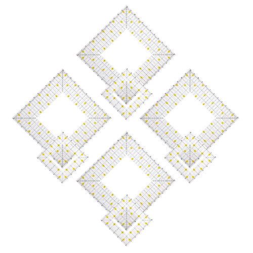 8Pièces Règles Patchwork Multi Colors Durable Couture