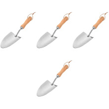 4Pièces Pelle De Jardinage Acier Inoxydable Manche Bois Durable