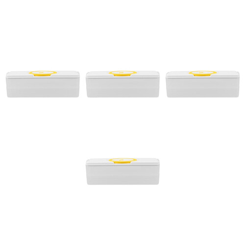 4Pcs Clear Plastic Fridge Fruit Vegetable Storage Box Organizer