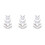 15Pcs White Plastic Sceptre Wing DIY Accessory for Handmade Decor 1