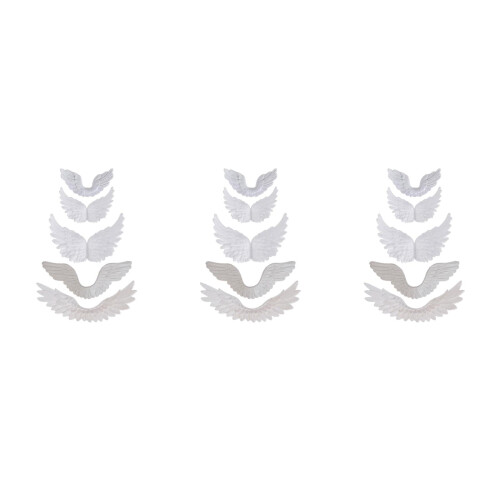 15Pcs White Plastic Sceptre Wing DIY Accessory for Handmade Decor