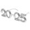 Plastic 2025 Party Eyeglasses Silver Party Use Eyewear 1
