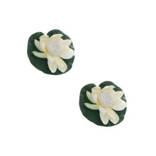 2Pcs White LED Floating Lotus Light Romantic Pool Flower Decoration