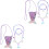 2Ensembles Collier Queue De Sirène Violet Bracelet Pour Fille 1