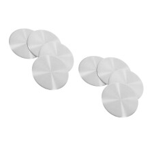 8Pièces Capuchons Roue Aluminium Argent 45Mm Universels