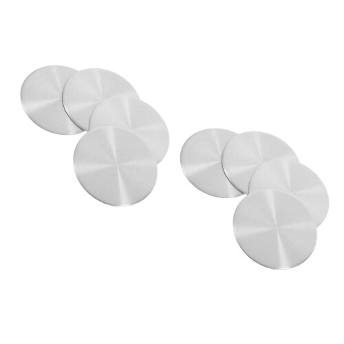 8Pièces Capuchons Roue Aluminium Argent 45Mm Universels
