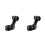 2Pcs Aluminum Alloy Adjustable Angle Black Bike Handlebar Stem Riser 1
