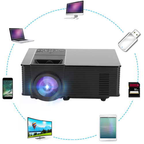 Home Theater LCD Projector Wireless Internet Portable Design Keystone Adjustment HDMI Input Multiple Interfaces For Expansion 2