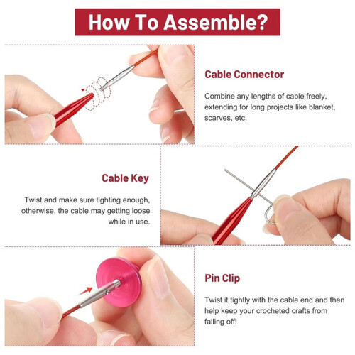 Interchangeable Circular Knitting Needles Set, Aluminum 3.0mm-10.0mm with Case for Crafting
