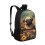 Παιδικό σακίδιο πλάτης Flowers Pug 17" με πλαϊνή τσέπη από διχτυωτό ύφασμα – Casual τσάντα 6