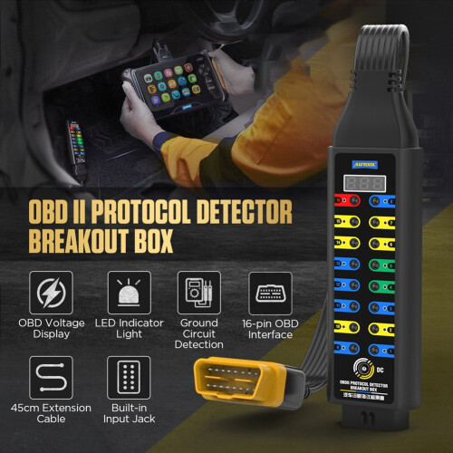 AUTOOL OBD2 Car Diagnostic Protocol Detector 16-Pin Input Jack Professional Automotive Engine Scanner Diagnosis Testing Tool 1