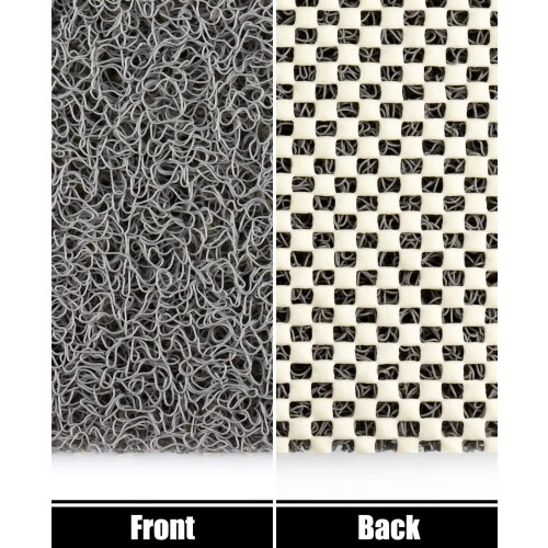 Non-Slip Shower Mat PVC Loofah Quick-Drying Grey 1