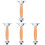 4Pièces Poignées Remplaçables Bois Multi Usage Protector Métal 1