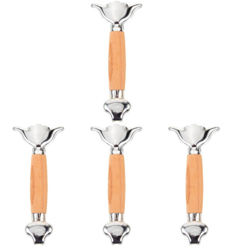 4Pièces Poignées Remplaçables Bois Multi Usage Protector Métal