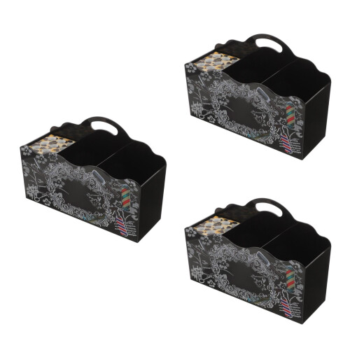 3Pièces Rangement Ciseaux Coiffeur Noir ABS Eva Résistant Usage