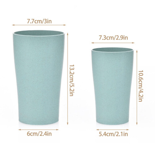 Healvian Stapelbare Trinkbecher aus Kunststoff, 4er-Pack 2