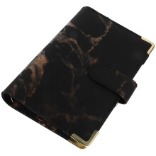 Couverture Budget PU Cuir Noir Organiseur Pratique