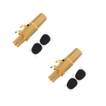 2Sets Portable Metal Alto Saxophone Mouthpiece Kit Assorted Colors
