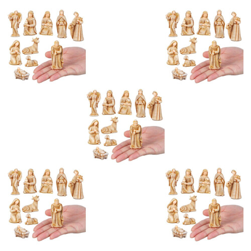 5Ensembles Statues Beige En Résine Pour Déco Maison