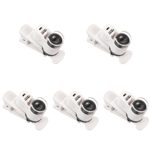 5Pièces Loupe Micro 45X ABS Clip Portable Colorée