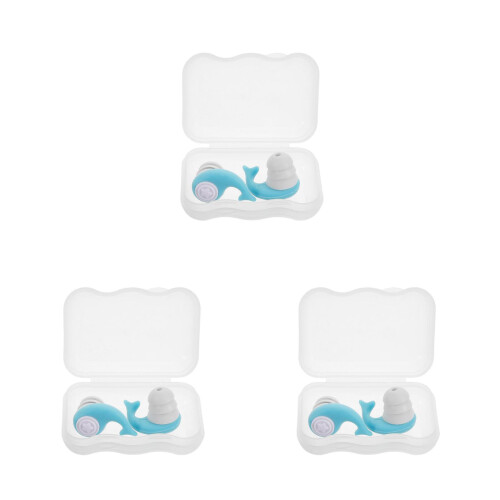 3Paires Bouchons Silicone Étanches Pour Natation Voyage