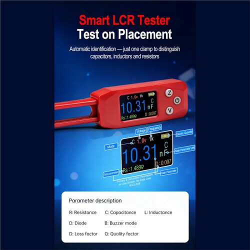 Intelligent Digital  Meter, Portable Digital Bridge Tweezers for Capacitance Resistance Inductance Voltage Multimeter 2