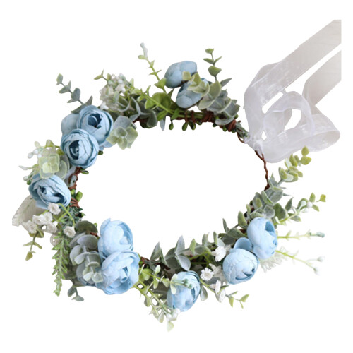 Tiara artificial com coroa elástica e amarração para mulheres. 1