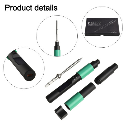 τεμάχιο κολλητήρι PTS200T13 65W PD3.0USB Type-C με ρυθμιζόμενη φόρτιση, ψηφιακός σταθμός 2