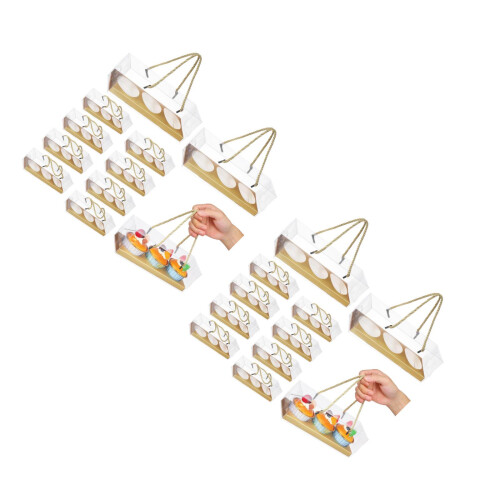 20Pcs Boxes Practical Dessert Containers for Storage Use
