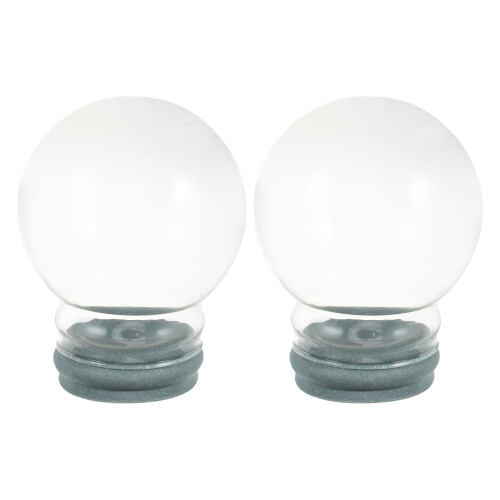 2Pcs Mini Clear Snow Globe Craft Kits for Creative Water Globe Making