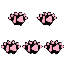 5Paren Set Dierenpoot Handschoenen Cosplay Stof Meerkleurig