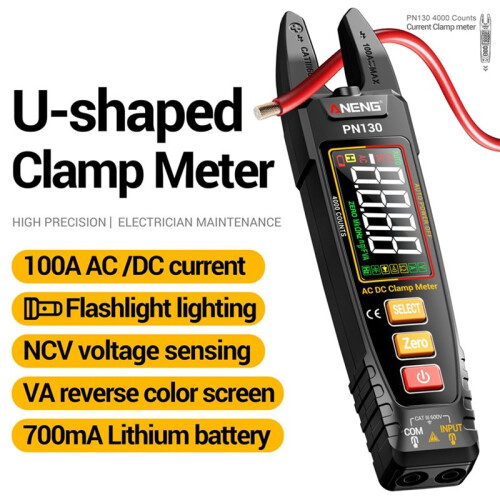 ANENG Clamp Meter Rechargeable PN130 Digital Multimeter 4000 Counts AC/ Voltage Current Protable Capacitance Resistance Tools 2