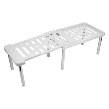 2Pcs Grey Retractable Shelf Household Organizer for Shoes and Sundries